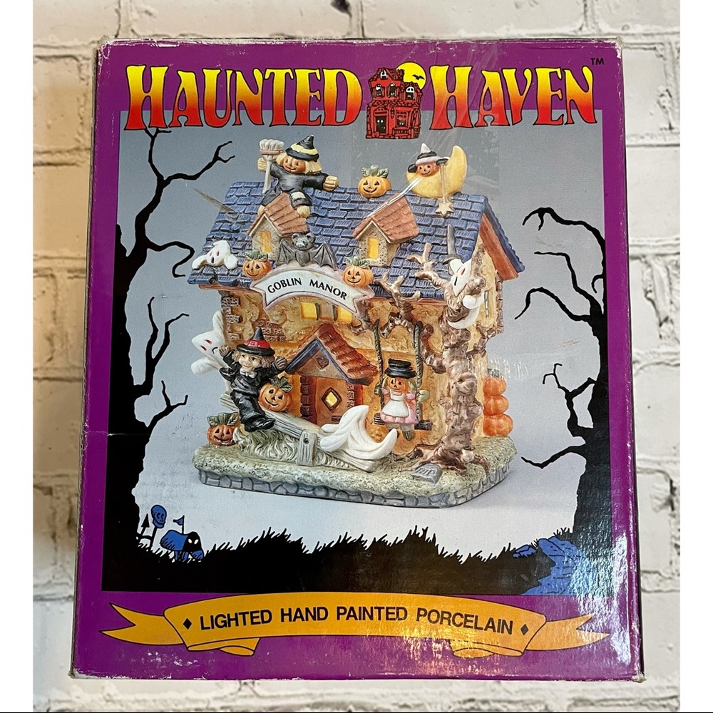 Vintage Haunted Haven Goblin Manor Light Up Display